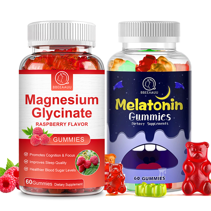 Melatonin Sleep Gummy - BBEEAAUU Magnesium- en melatonin-gummies voor de