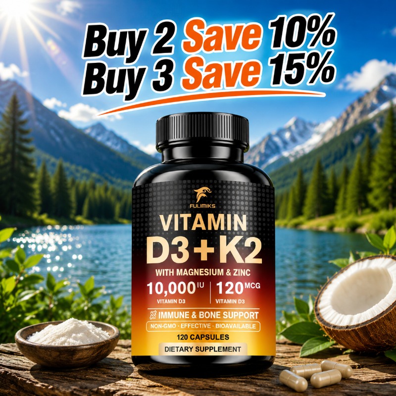 Vitamin D3 K2 Drop - 10000IE Vitamin D3 K2-supplement, met magnesium
