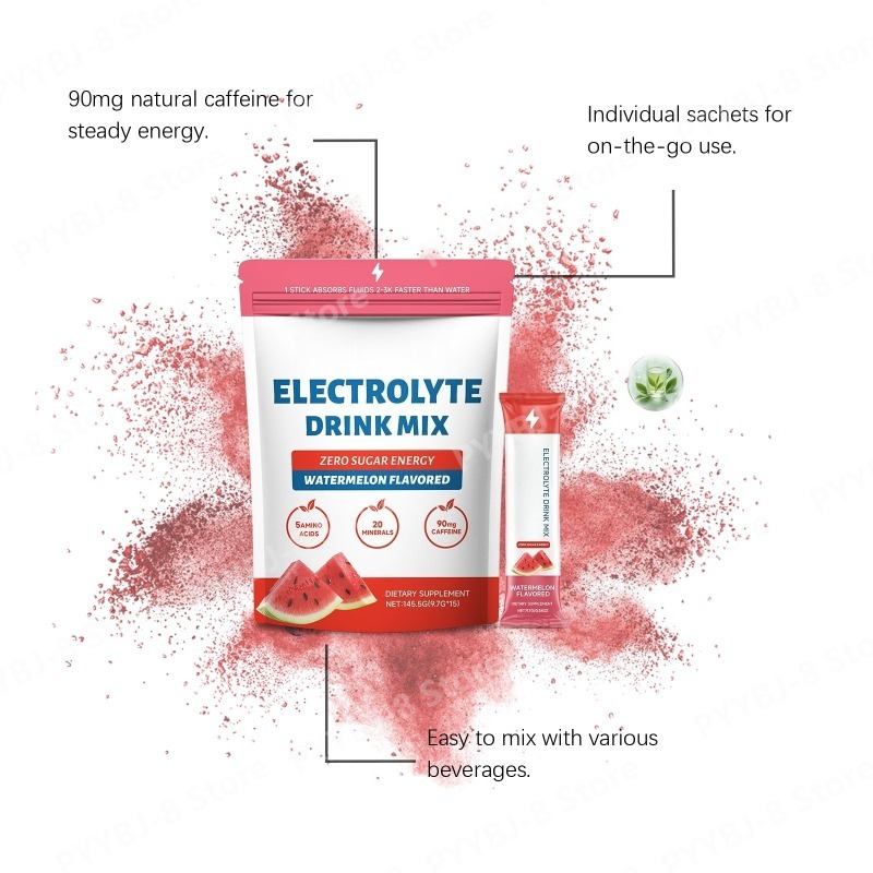 Electrolyte Powder Pack - Watermeloen smaak elektrolytenpoeder met 5 aminozuren,