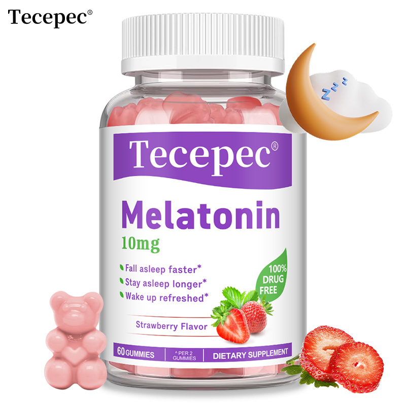Melatonin Sleep Gummy - Melatonine Gummies 10 mg, verbetert de