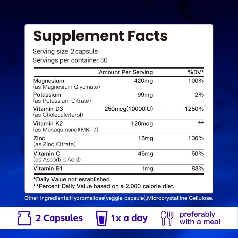 Kalium-magnesium-zink capsules - Vitamin D3 K2 Drop recensie en prijs