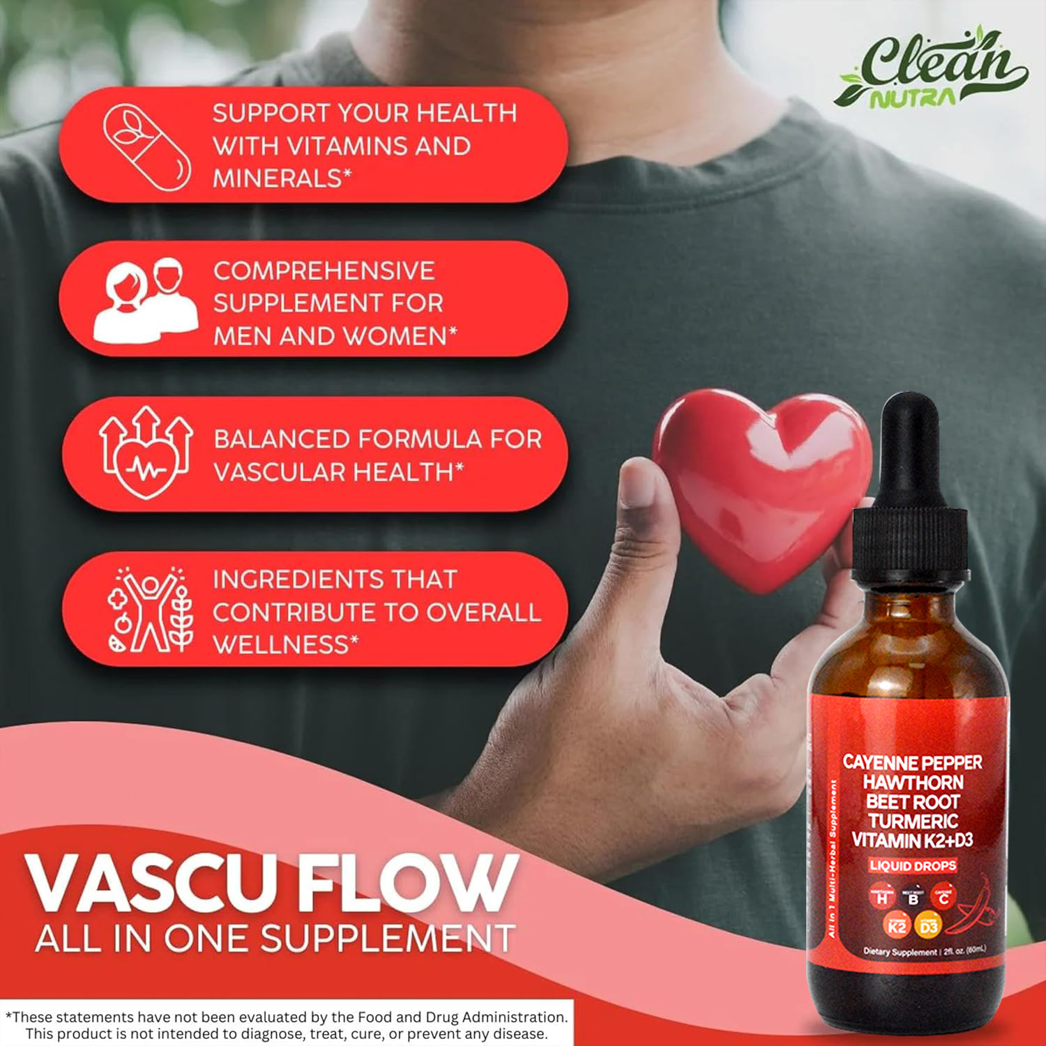 60ML Cayenne Peperdruppels, vl - Vitamin D3 K2 Drop recensie en prijs