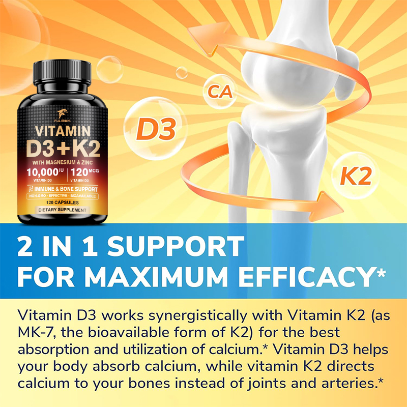 10000IE Vitamin D3 K2-suppleme - Vitamin D3 K2 Drop recensie en prijs