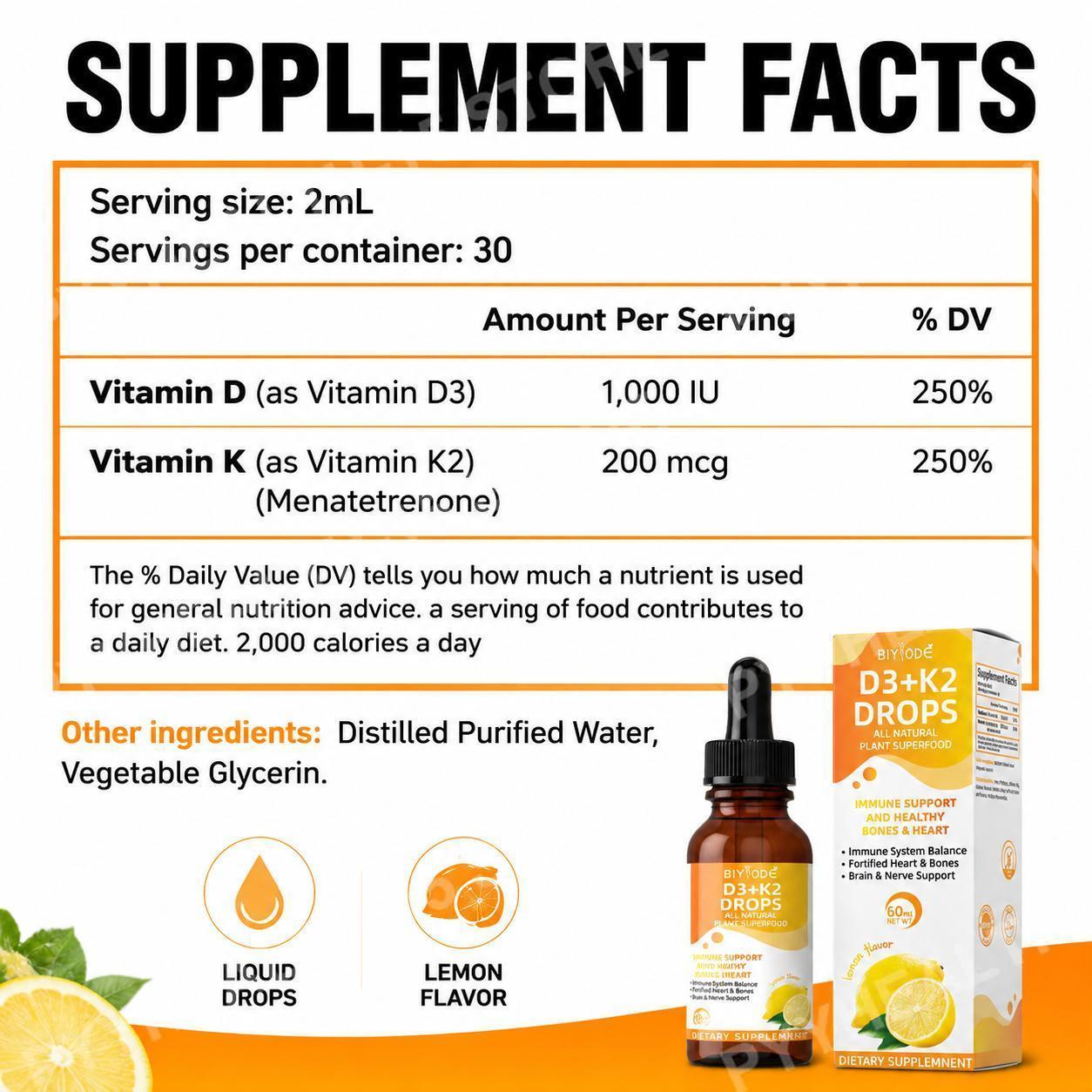 BIYODE Vitamine D3 K2 Vloeibar - Vitamin D3 K2 Drop recensie en prijs