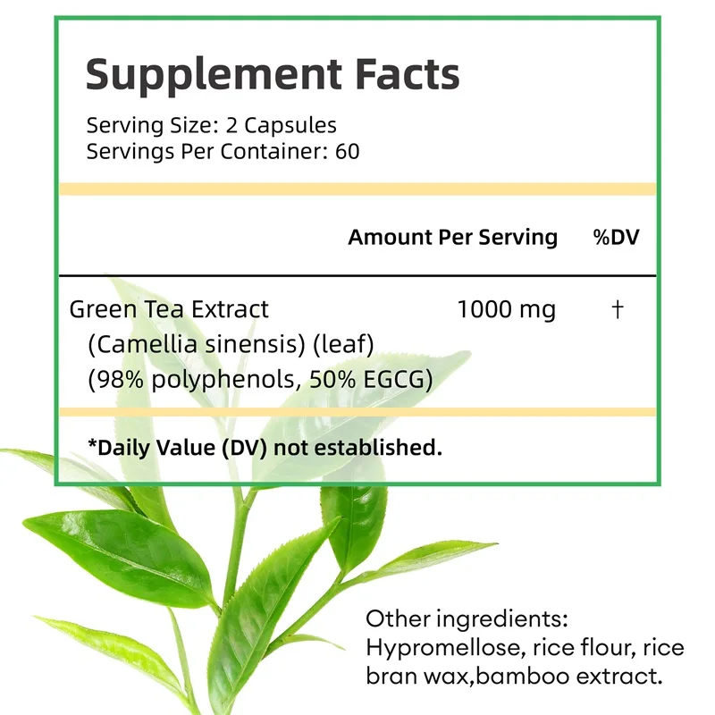 Groene thee-extract - met 98%  - Green Tea Extract Fat recensie en prijs