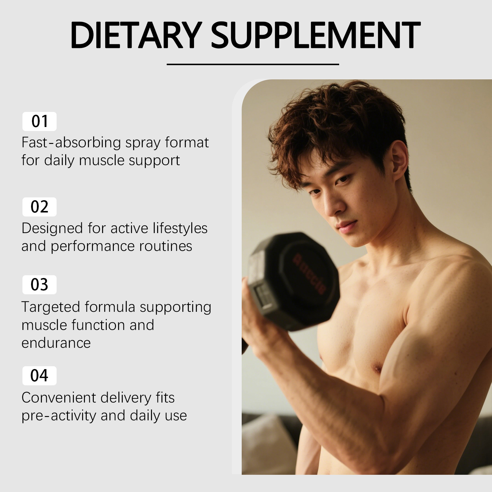 Spiergroei Spray Verbetert de  - Fitness Nutrition Energy recensie en prijs