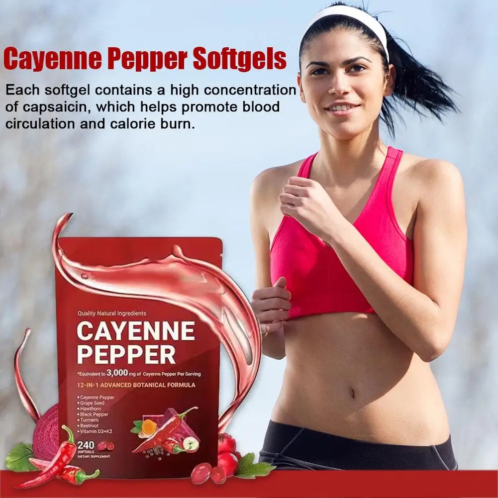 240 Softgels Cayenne Peper Cap - Vitamin D3 K2 Drop recensie en prijs