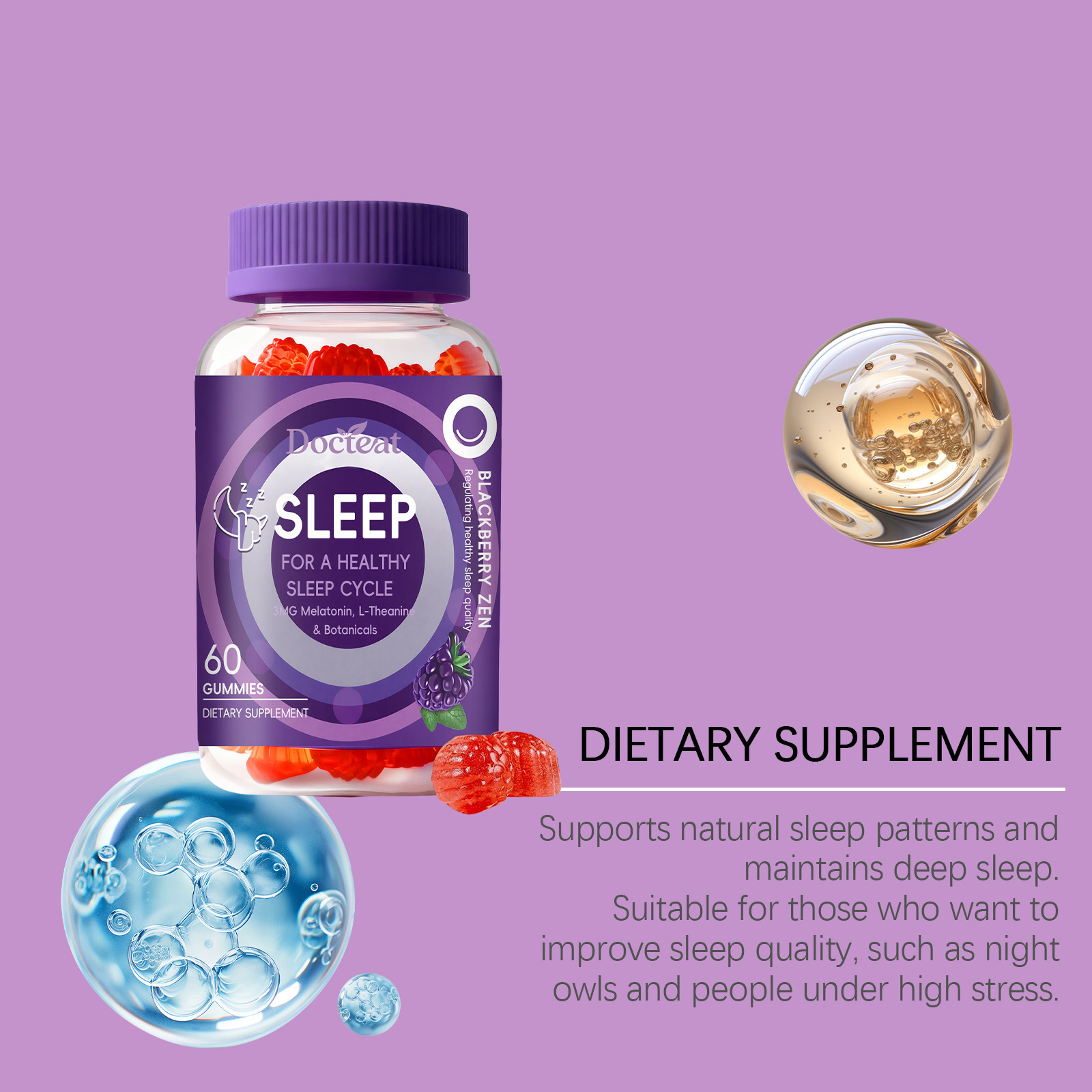 Slaapgummies met melatonine +  - Melatonin Sleep Gummy recensie en prijs
