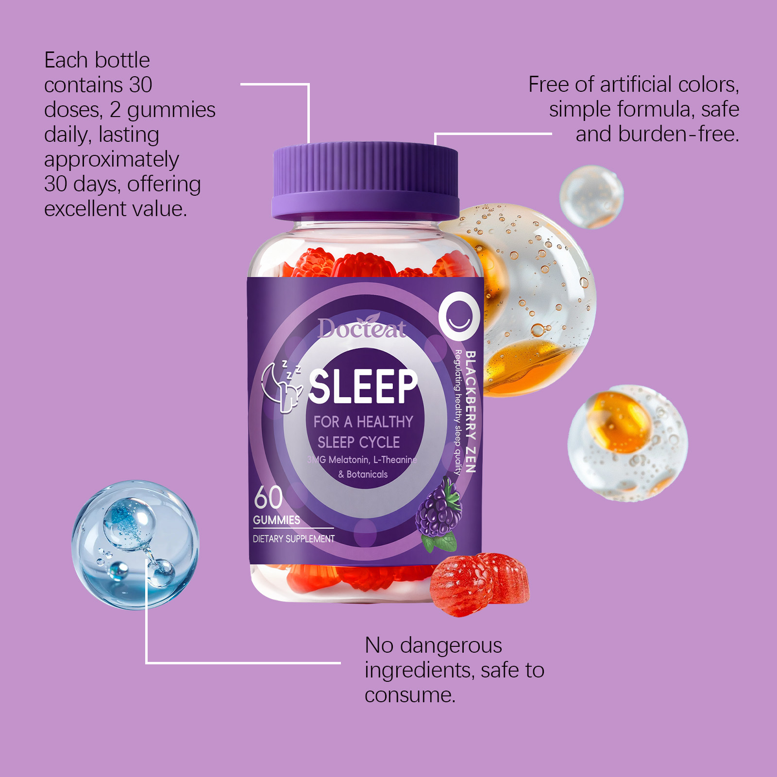 Slaapgummies met melatonine +  - Melatonin Sleep Gummy recensie en prijs