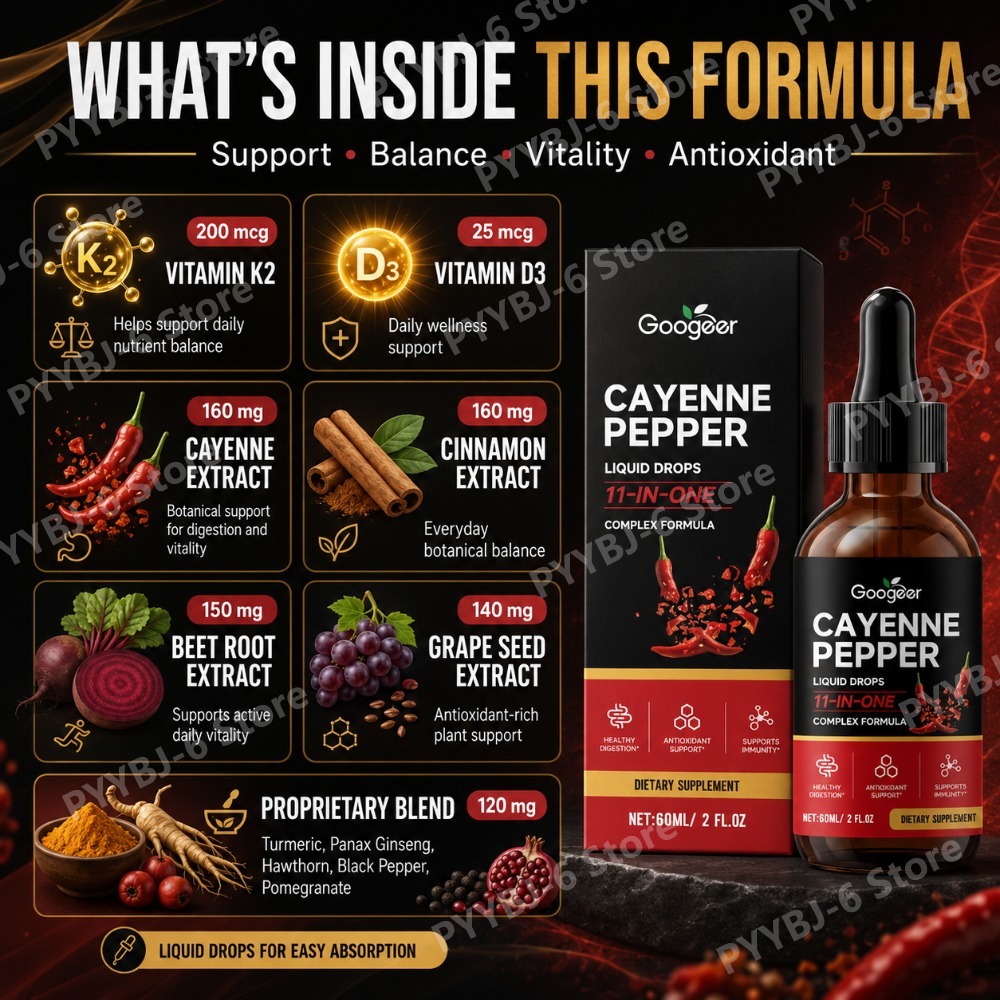 Googeer Cayenne Peper Vloeibar - Vitamin D3 K2 Drop recensie en prijs