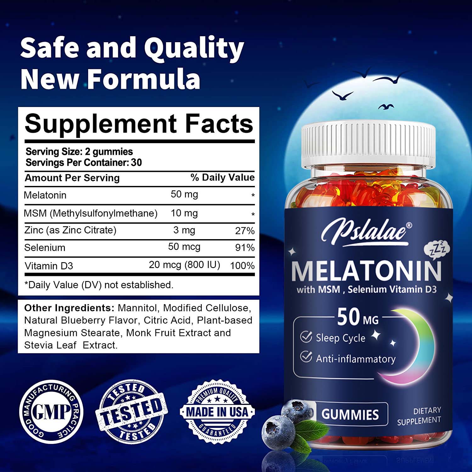 Melatonine Gummies 50 mg - Ang - Melatonin Sleep Gummy recensie en prijs